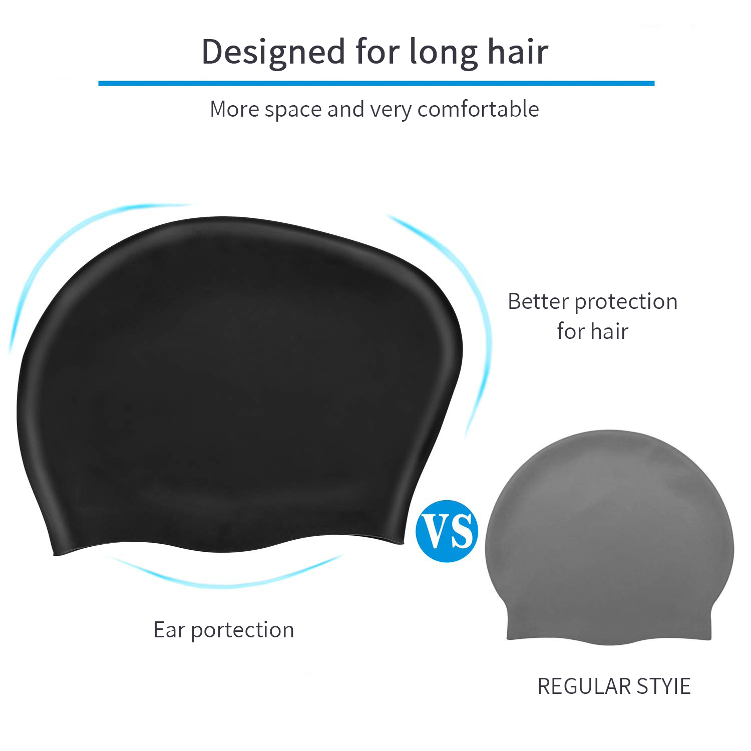 Swim Cap For Long Hair Women