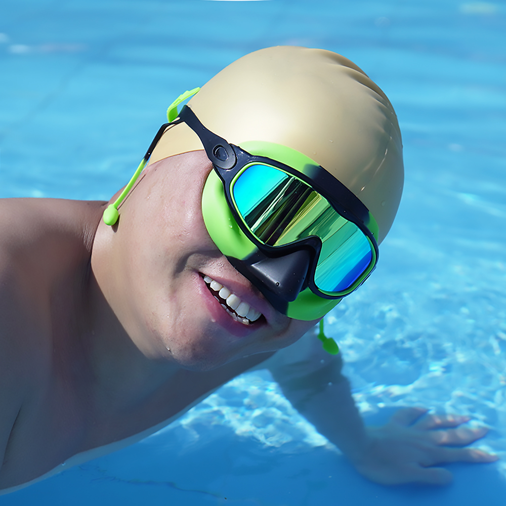 mirrored swim goggles