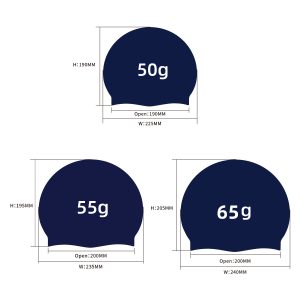 50g 55g 65g flat silicone swimming cap