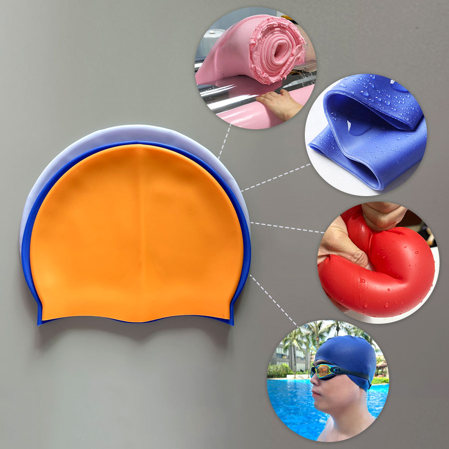 silicone ear protection swim cap