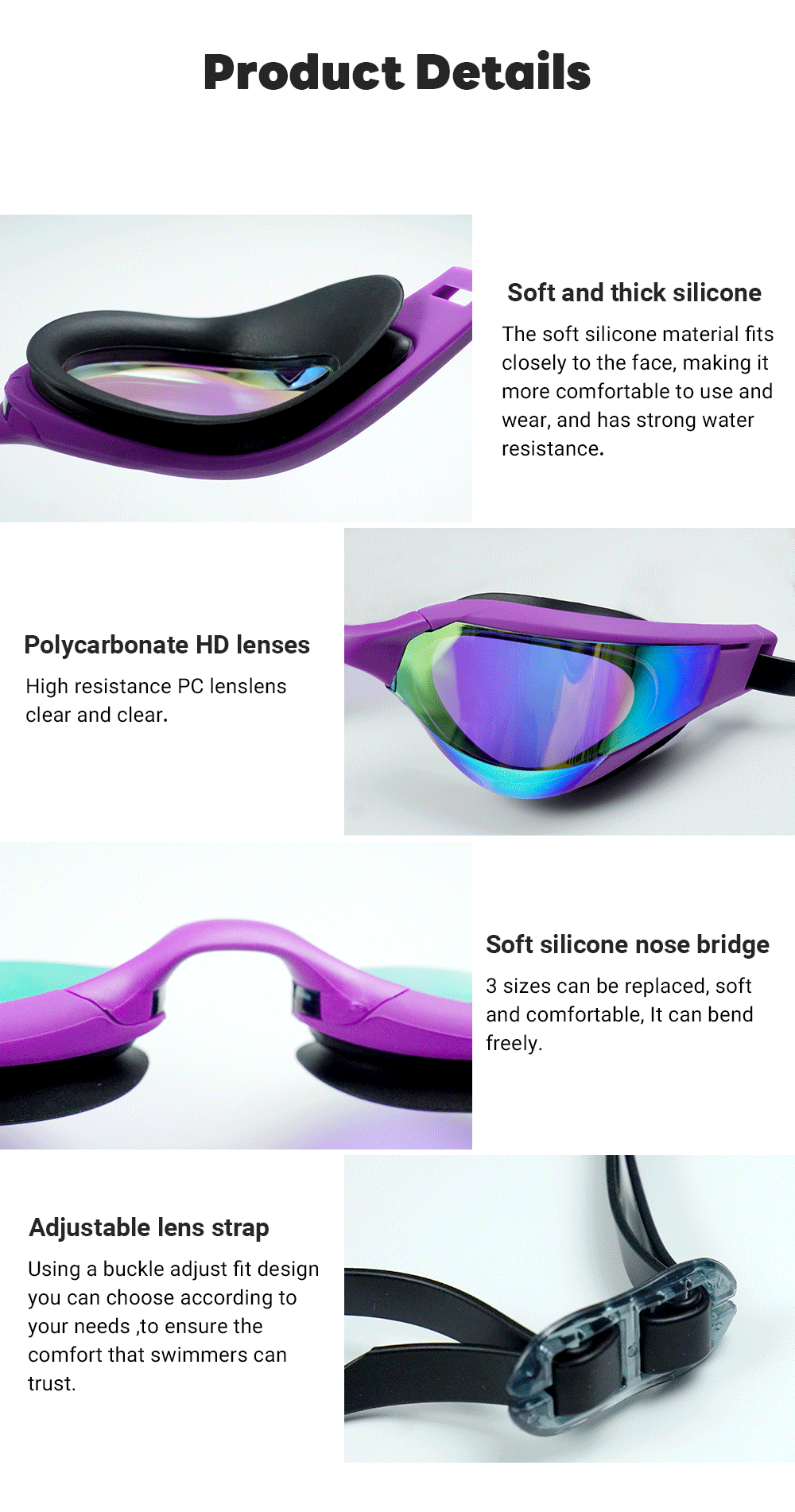 swim goggles with nose cover