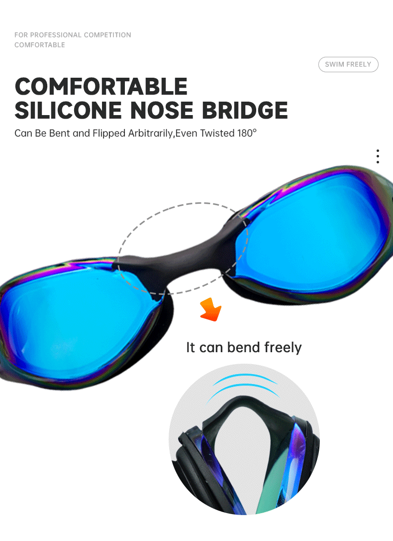 fog-resistant swimming goggles