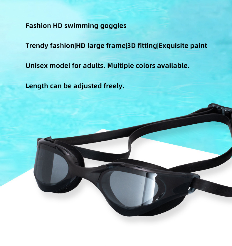 black swimming goggles