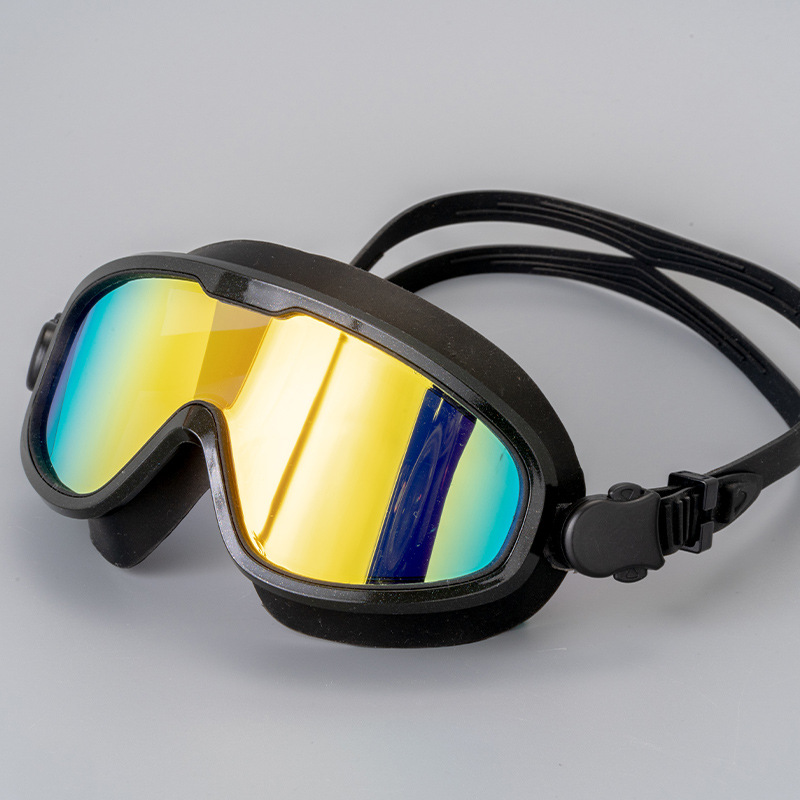 Mirrored Large Frame Silicone Seal Pool Goggles Panoramic Anti-fog Swim Goggles for Adult - 图片 4