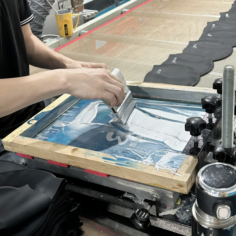 screen printing silicone swimming caps